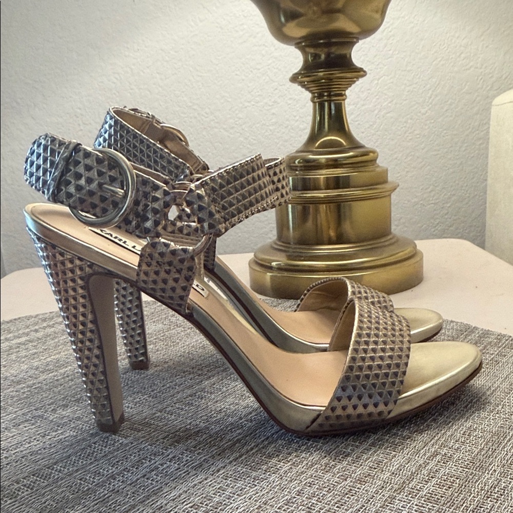Karl Lagerfeld Gold Women's Heels - Picture 5 of 6